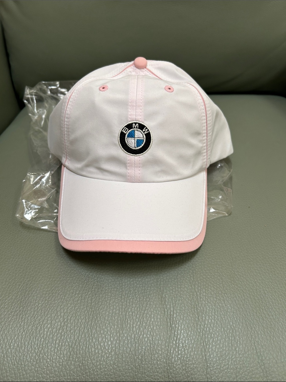 BMW Lifestyle  Light Pink and White Baseball Hat NWT